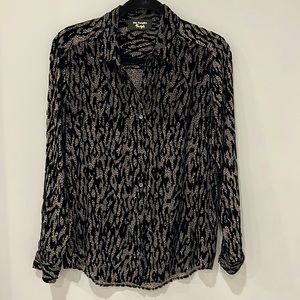 The Kooples moonlight animal print blouse size 2